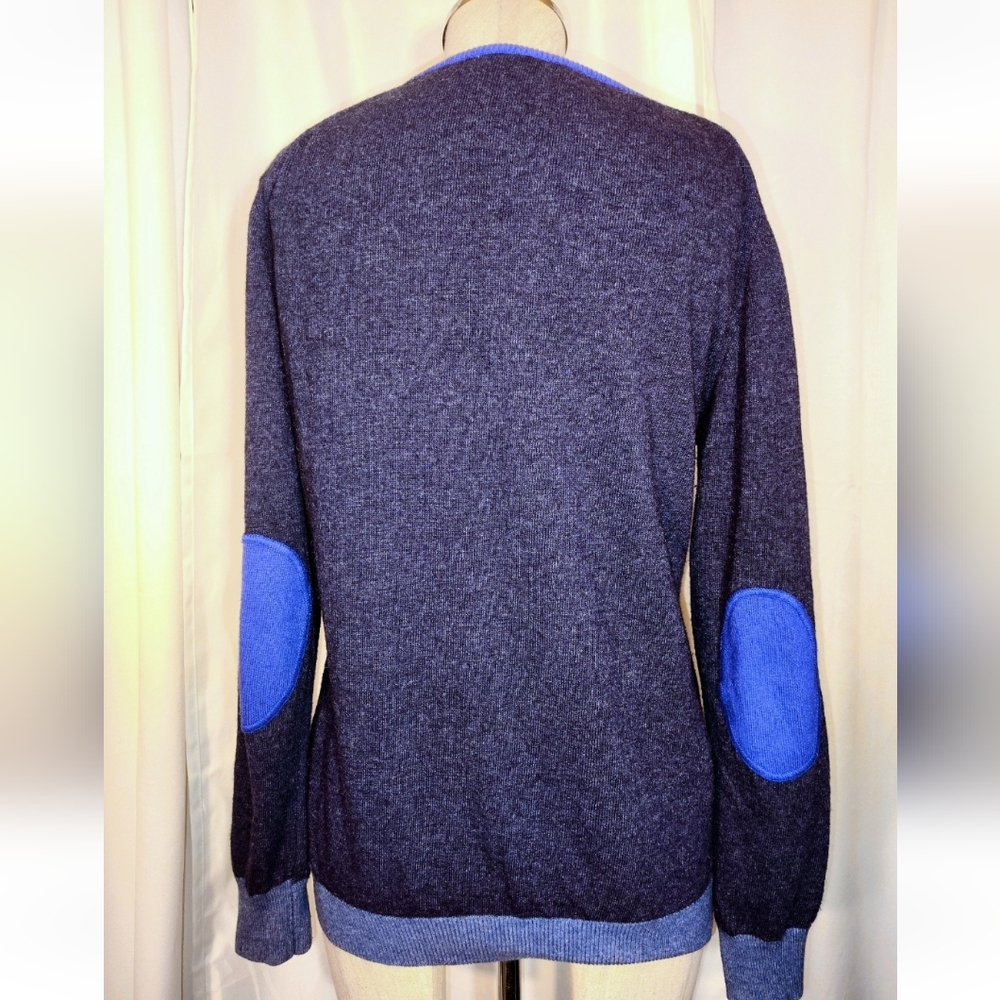 Cashmer Italy Wool Sweater, Women, V-neck, Blue, Soft, Lightweight, S - Picture 2 of 10